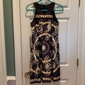 J. McLaughlin navy/gold dress